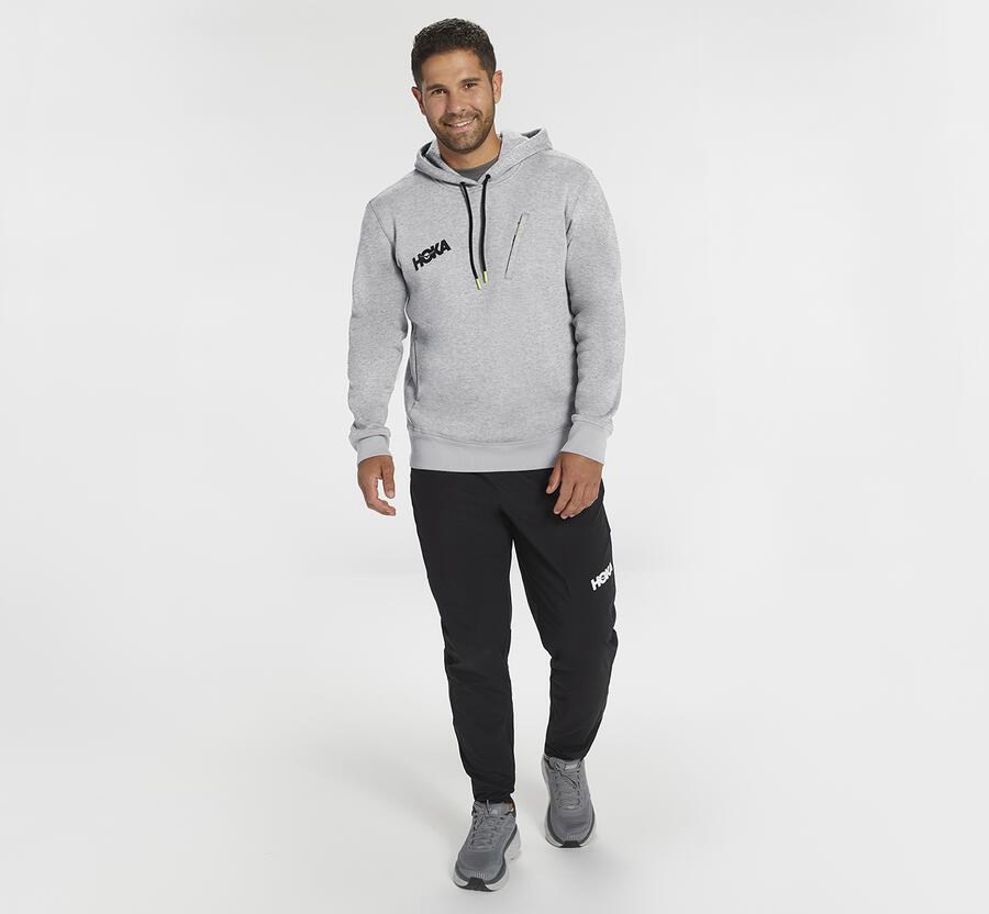 Sweat À Capuche Hoka One One Performance Homme - Grise - LPC-124078